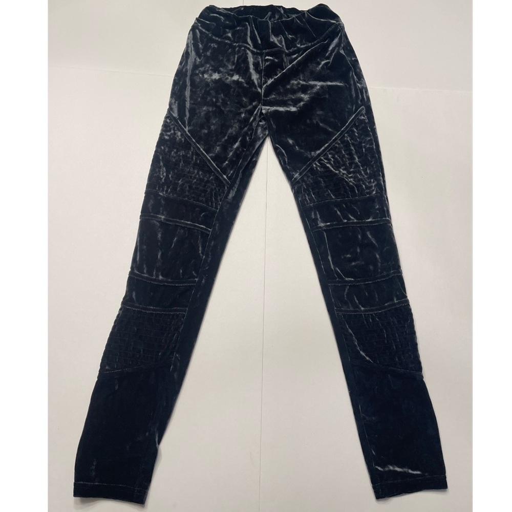 Others Follow Brand Velvet Super Soft Tights, Size Small Gray Black, Leggings